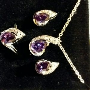 Fashion jewelry earring necklace and ring set